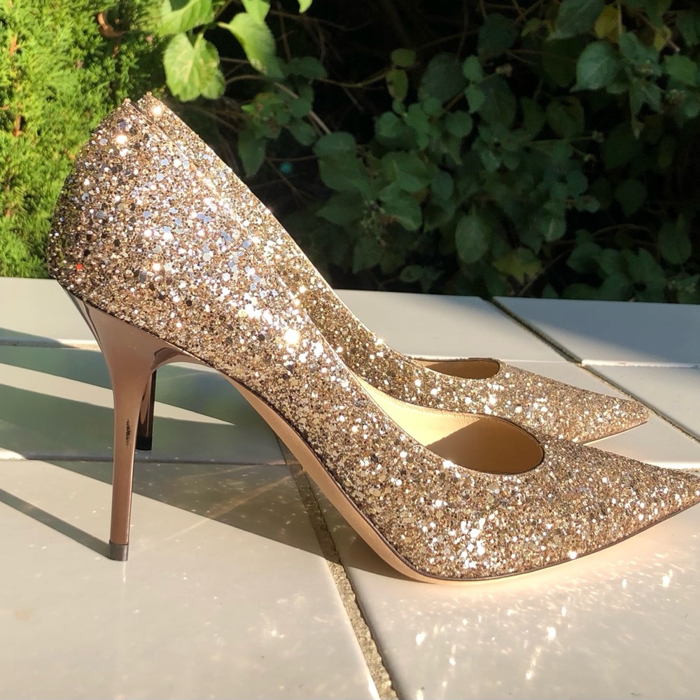 Jimmy Choo Size 40 10 True 9 9.5
Romy 85 Glitter Pump Pointy Heel Stiletto Ombré - Picture 3 of 9